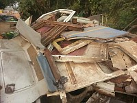Gathered Car Cut Scraps at site.